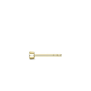 Gold earring on a white background