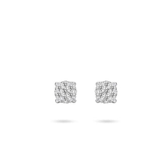 Gisser Silver Mini Dashing Details CZ Stud Earrings