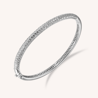 Gisser Silver Pave Bangle