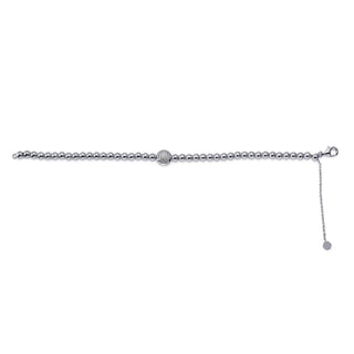Silver bracelet on a white background