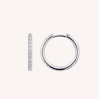 Gisser Silver Allure Large Hoop Earrings