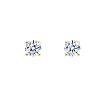 Gold Plated CZ Stud Earrings