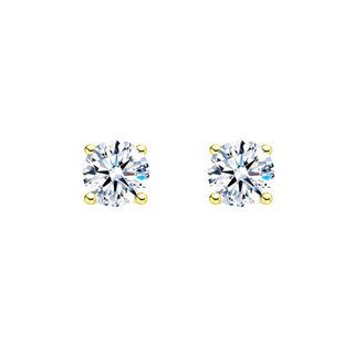 Gold Plated CZ Stud Earrings