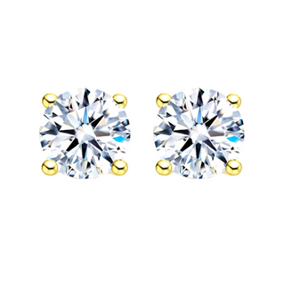 Gold Plated CZ Stud Earrings