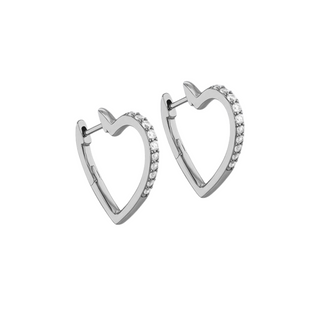 Heart CZ Hoops