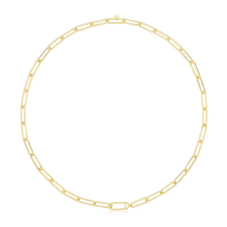 20" Gold Plated Paperclip Link Necklace