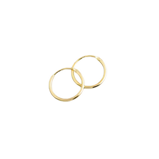 Gold Plated Silver Sleeper Hoop Earrings