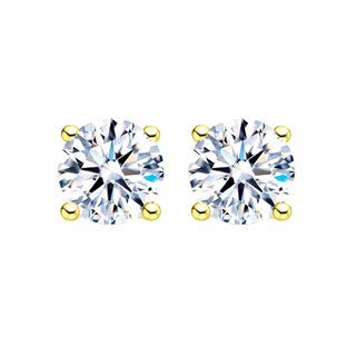 Gold Plated CZ Stud Earrings