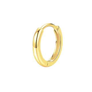 Gold Plated Silver 7mm Single Cartilage Hoop Earring