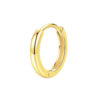 Gold Plated Silver 8mm Single Cartilage Hoop Earring