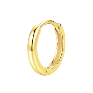 Gold Plated Silver 9mm Single Cartilage Hoop Earring