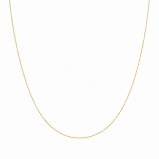 Gold chain necklace on a white background