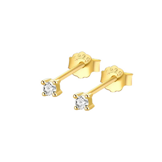 Gold Plated CZ Stud Earrings