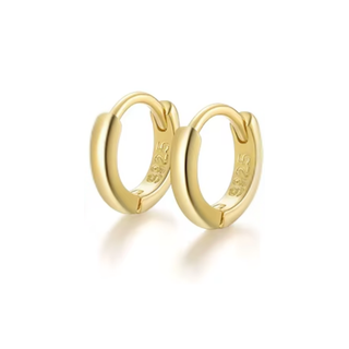 Gold Plated Silver 7mm Huggie Hoops