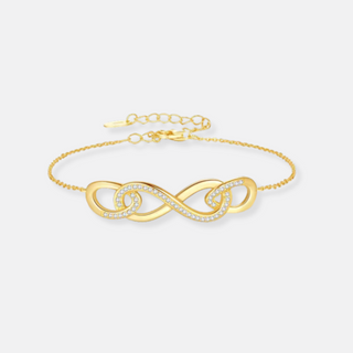 Golden CZ Infinity Bracelet