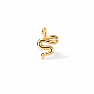 Gold Plated Silver Snake Flat Back Cartilage Earring