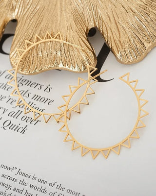 Ania Haie Gold Plated Silver Spike Hoop Earrings