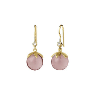 Golden Pink Magic Drop Earrings