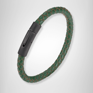 Green Leather Bracelet