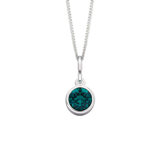 Silver Green Crystal Pendant