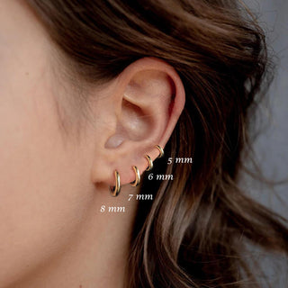 Single Hoop Earring For Cartilage | Silver & Gold Cartilage Earrings