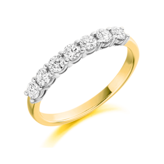 18ct Yellow Gold 7 Stone Diamond Ring