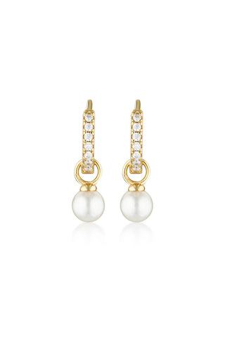 Red Carpet Baby Pearl Hoop in Gold