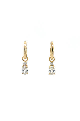 A Christmas Journey Baby Oval Earrings in Gold