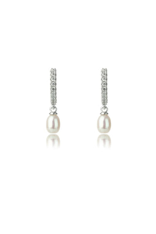 Ocean's Bondi Freshwater Pearl Earrings in Silver