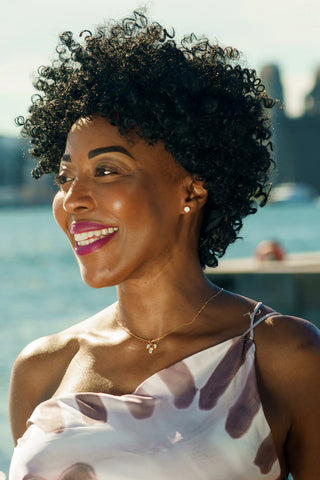 Opal Glow White Created Opal Stud Earrings in Gold