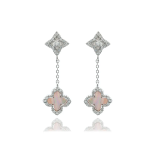 Sydney Soiree Fairwater Mother of Pearl Drop Earrings in Silver