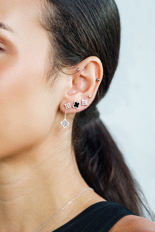 Georgini Silver Midnight Velvet CZ Fairwater Stud Earrings