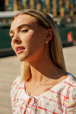 Georgini Silver Chic Noel Toi et Moi Circle Earrings