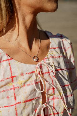 Georgini Silver Chic Noel Freshwater Pearl Lariat