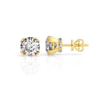 Georgini Silver 6.5mm Round CZ Hidden Halo Stud Earrings