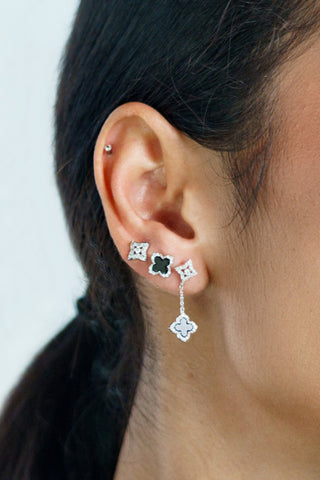 Georgini Silver Midnight Velvet CZ Fairwater Stud Earrings