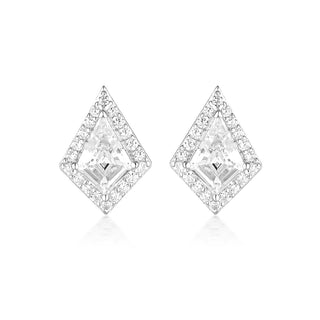 Georgini Silver Rockstar Shield CZ Stud Earrings