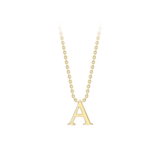 9ct Yellow Gold Initial A Necklace