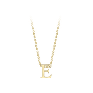 9ct Yellow Gold Initial E Necklace