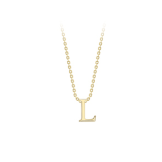 9ct Yellow Gold Initial L Necklace