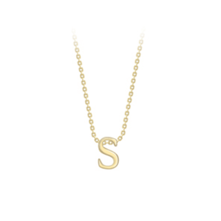 9ct Yellow Gold Initial S Necklace