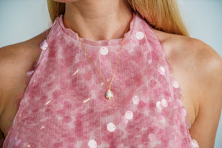 Georgini Gold Plated Silver Wisteria Created Opal Floribunda Pendant