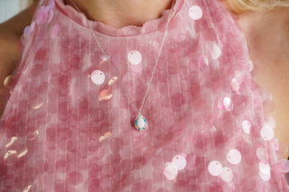 Georgini Silver Wisteria Created Opal Floribunda Pendant