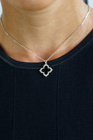 Georgini Silver Midnight Velvet Black Agate Fairwater Pendant
