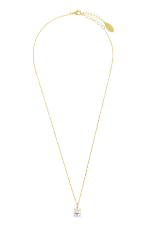 Georgini Gold Plated Silver Elaine Cushion Cut CZ Pendant