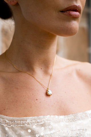 Georgini Gold Plated Silver Elaine Cushion Cut CZ Pendant