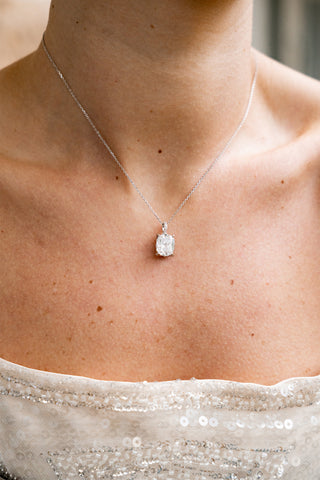 Georgini Silver Elaine Cushion Cut Pendant