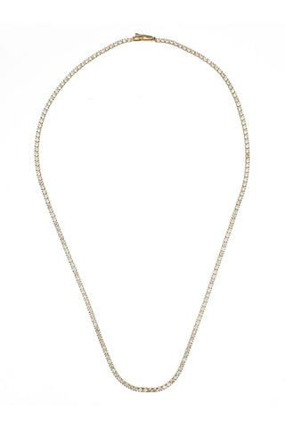 Georgini Gold Plated Silver 2mm CZ Tennis Necklace