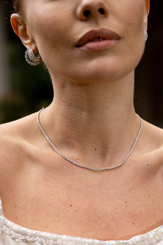 Georgini Silver Sydney Soiréé 2mm CZ Tennis Necklace