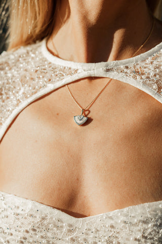 Georgini Gold Plated Silver Chic Noel Mother of Pearl Fan Pendant